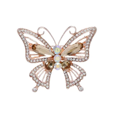 Brooches Brooch Luxury Rose Gold Crystal Stone Butterfly Brooch in Bulk