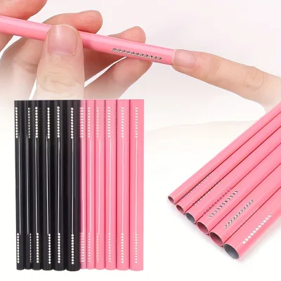 6pcs/Bag Double End Manicures Tools Dead Skin Remover Stick Crystal Nail Cuticle Pusher Stick