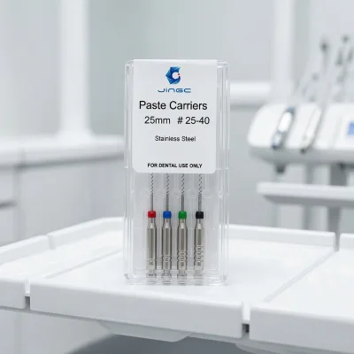 Hot Sale JiNGC Dental Lentulo Paste Carriers 25-40# Endodontic Root Canal Stainless Steel Machinery Instruments CE Certified