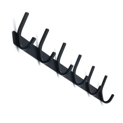 VIFONOD Wandkapstok-Modern Wall-Mounted Hanger Stand-12 Hooks-43cm-Black-For Kitchen Bathroom & Bedroom