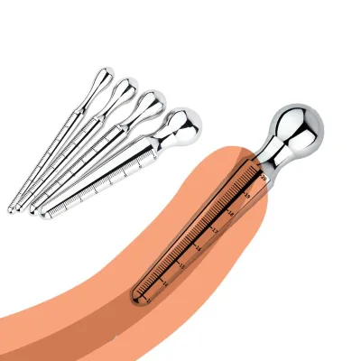 Stainless Steel Male Penis Plug Urethral Sounding Dilator Solid Penis Stretcher Horse-eye Stick
