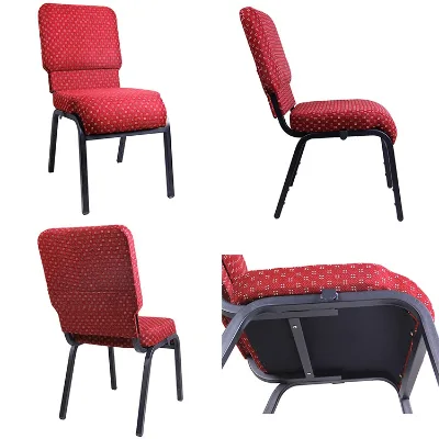 Church Furniture Back Pocket Interlocking Cheap Wholesale Used Church Chair for Sale