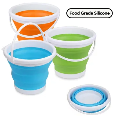 HMJ Wholesalers Online Kids Toy Silicone Sand Children's Beach Foldable Collapsible Buckets