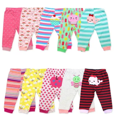 Hot Sale Baby Pants Sports Kids Trouser Cotton Factory Direct Sale 5pcs in 1 Bag New Fashion Baby Pants Long Trousers