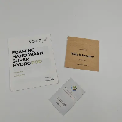 Biodegradable Kraft Paper Supplement Powder Bag Food Packaging Protein Powder Plastic Sample Sachet for Toothpaste Tablet