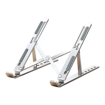Metal Laptop Stand, Elevated Support Stand, Foldable, Portable, Adjustable, Height-adjustable Base