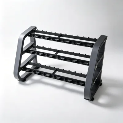 High Quality Household Gym 3 Tier Dumbbell Storage Dumbbell Rack Fitness Accessories 3 Layers Hex Triangle Dumbbell Stand Rack
