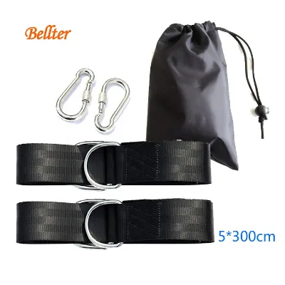 Tree Swing Hanging Kit Straps with Heavy Duty Locking Carabiners Durable Outdoor Hammock Swing Rope Polyester