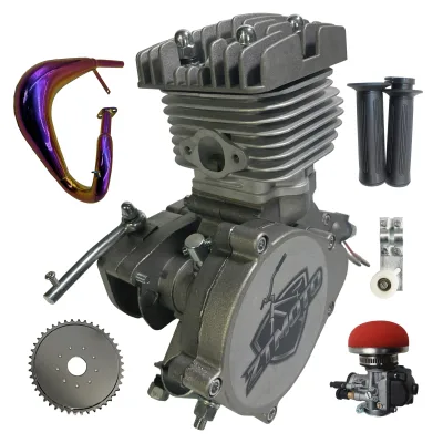 DIY Fighter-R model 2 stroke racing bicimotors 90cc power 42mm stroke PHBG21 carb quiet running