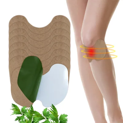 12Pcs Knee Pain Patches Wormwood Extract Sticker Warming Herbal Plaster Knee Patches Long Lasting OEM