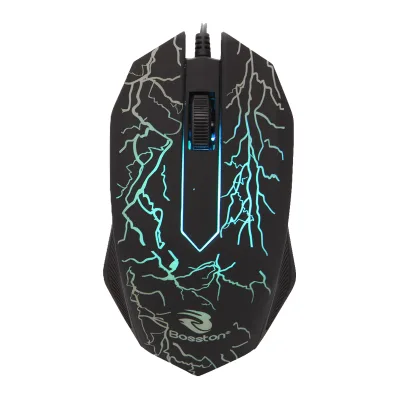 Portable Wired Mouse with 7 Color Breathing Led Light for Office