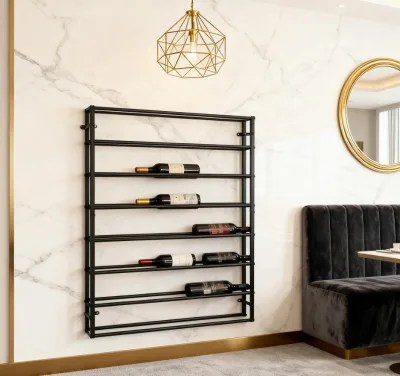 Modern Simple Wine Rack Wall Mounted High-end Home bar Living Room Wine Cabinet Light Luxury Creative Hanging Wine Glass Rack