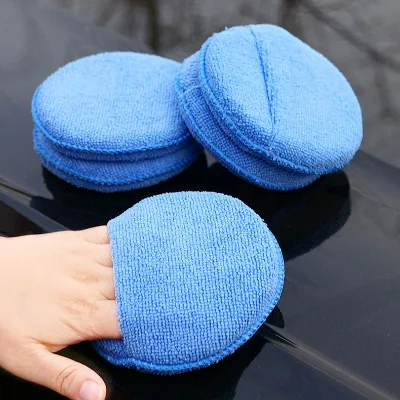 Auto Care Wax Applicator Pad with Finger Pocket Buffing Detail Polishing Foam Sponge Microfiber Wax Applicator Pads