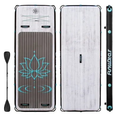 OEM Wholesale Inflatable Water Sports Yoga SUP Board Mat Water Platform Yoga PaddleBoard Surfboard Custom Yoga Water Platform