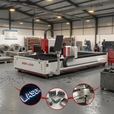Factory Sale 1500W 3000W 6000W Optional Water Cooling Heavy Duty Frame Hardware Processing Machinery Laser Cutting Machine