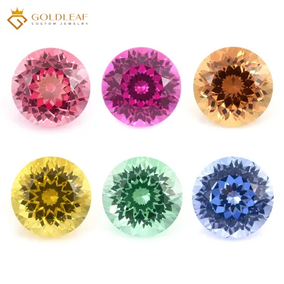 Goldleaf Wholesale Loose Gemstone Round Cut Color  VVS Clarity Lab Color Gems