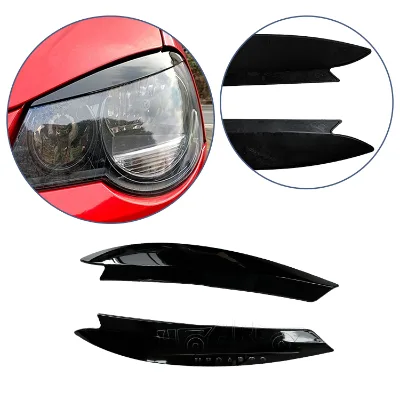 Manufacturer Wholesale Automotive Parts ABS Carbon Fiber Looks Front Headlight Lamp Eyebrow for Volkswagen Polo 2002-2009