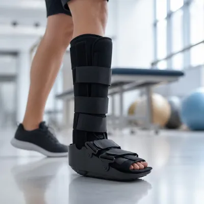 Walker Boot Wide TPR Anti Slip Sole Removable Washable Liner for Foot Trauma Fracture, Custom Logo Available