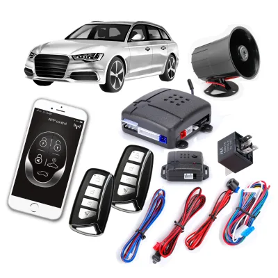 Popular Easy Use Phone Control Car Alarm Hopping Code BT APP Remote Controls Alarmas De Carro Con Centralizado Seguridad Moto
