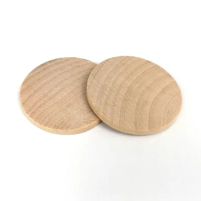 37mm Polished Solid Wood Round Disc Cutouts Sustainable DIY Craft Circles Flower Theme Art & Collectible