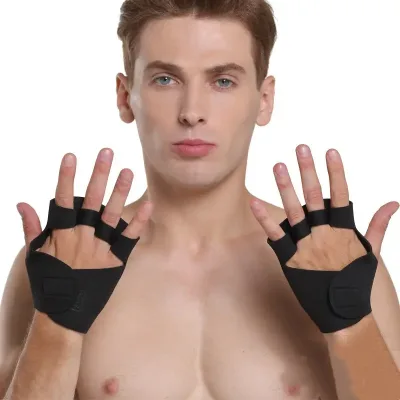 HWH-0086#Fitness Body Building Weightlifting Gym Hand Wrist Palm Protector Gloves Neoprene Cycling Gloves Half Finger Gloves