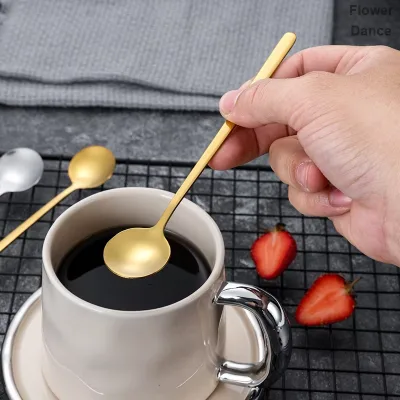 Stainless Steel Classic Design Long-Handled Small 10ml Safe Coffee Stirring Spoon Mirror Polish Party Use