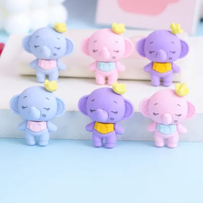 Wholesale Cute Cartoon Eraser Rubber Elephant Erasers Animals Pencil Eraser Gift for Kids Students Stationery School Supplier