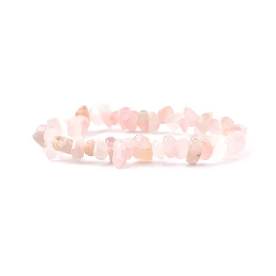 Personality Handmade Elastic 7 Colors Gemstone Stone Gravel Chip Bracelets 7.5