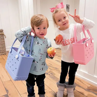 Customized Fashionable EVA Beach Waterproof Silicone Bitty bogg Bag pink bogg Bag Mini bogg Bag for Girls