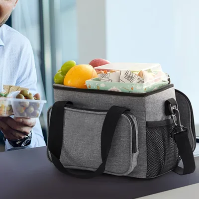 High Quality Canvas Custom Ice Insulated Thermal Bag Food Delivery Picnic Camping Lunch Bag Cooler Bag Fishing Cooler Box