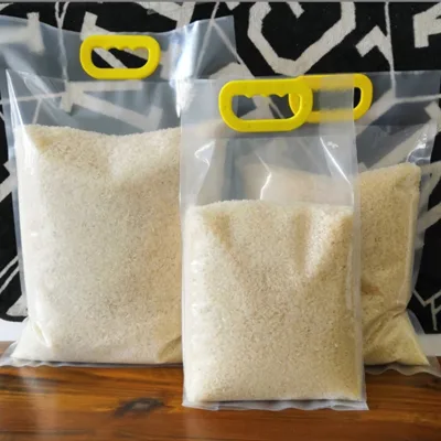 High Quality Plastic Compound Bag Rice Packaging Bag Customized Printed Reusable PE + PA Rice Bag for Packaging