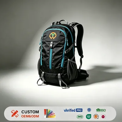 YCW Custom OEM 65L Heavy Duty Waterproof Polyester Softback Backpack Button Closure Minimalist Design Padded Shoulder Strap