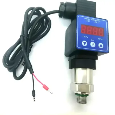 Pressure Transmitter LED Display G1/4 12-36V 4-20mA 05% 0-600bar Optional 304 Stainless Steel Pressure Transducer Sensor