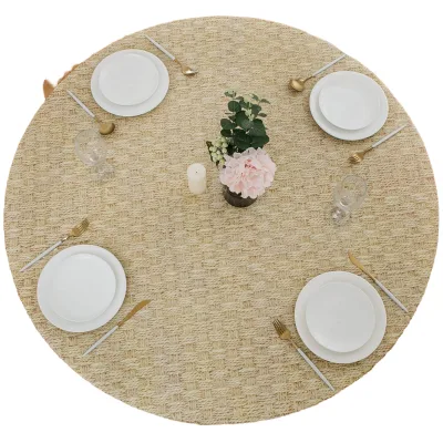 Vinyl Fitted Tablecloth Floral Pattern Flannel Backing Elastic Edge Waterproof Stain-Resistant Fits 40-44" Tables