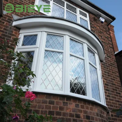 Easy-clean Minimalist Aluminum Bay Bow Window Combining Elegant Curved Shape and Stable Anti-corrosion Alloy Frames