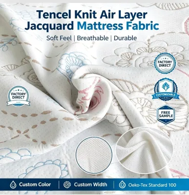 Tencel Knitted Air Layer Jacquard Mattress Fabric Custom 3D Spacer Fabric for Mattress Cover