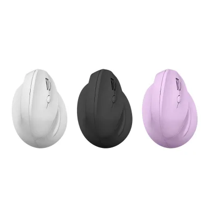 6D AA Battery Power Vertical Mouse Lift Laptop PC Office Silent Mute Click Computer Mice Ergonomic with 2.4G USB Receiver & BT