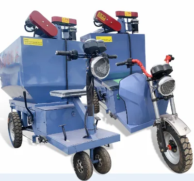 3 Wheel Electric Automatic Feeding Cart Auger Conveyor Livestock Pig Farm Self Loading Animal Feed Trolley Feeder