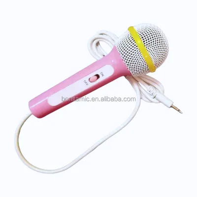 Kids Educational Electronic Musical Handheld XLR Wired Condenser Microphone Noise Cancelling-Portable Funny Gift K397-02 Pink