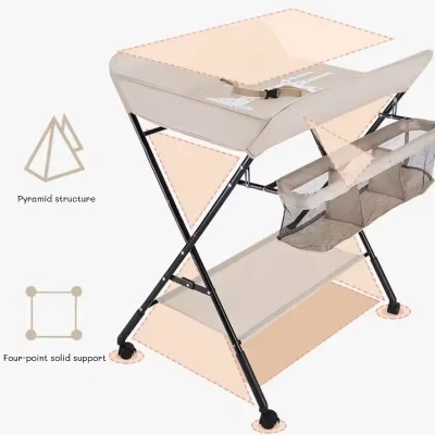 Daycare Plastic Travel Storage Folding Bath Portable Baby Diaper Change Changing Table With Drawers