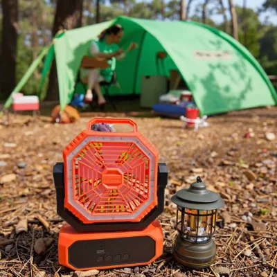 2025 Portable Rechargeable USB Power Fan for Outdoor Camping Fishing Car Household and Hotel Use