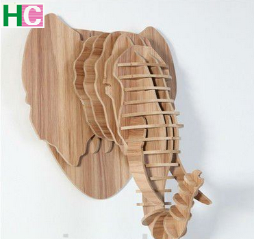 Wood Wall Decoration Animal Taxidermy Elephant Head and Customized Animal Head