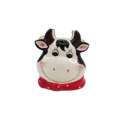 Ceramic Cow Napkin Holder, Tissue Holder, Napkin Ring