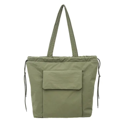 Cheap Large Capacity Women Nylon Shoulder Gift Tote Shopping Bag With Handle Printing Logo