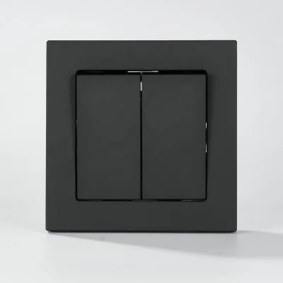 Modern Design 10A Wall Light Switch, Smooth Touch Single Pole Single Throw Switch, Fireproof PC Electrical Wall Switch