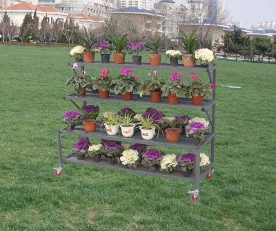 Multi-Purpose Plant Display Bench, Garden Planter Display Rack