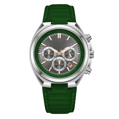 Fashion Forward Stainless Steel Men Watch 24-hour Display Japanese Quartz 3 Eyes Movement Customizable Logo Dress Watch Men