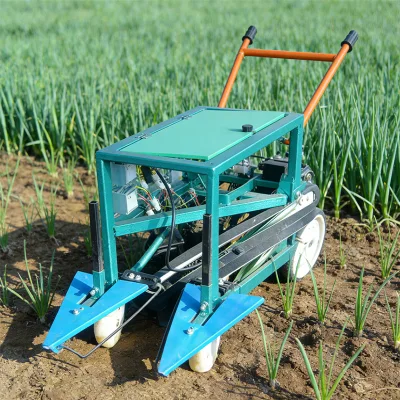 New Fully Automatic Small-sized Leek Harvester, Hand-pushed Leek Cutter with Adjustable Height for Cutting and Leaving Stubble