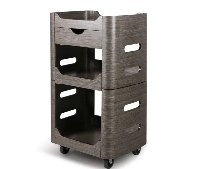 High Quality Modern Wooden Beauty Tool Cart with Universal Wheels and Spacious Storage for Salons Wellness Centers Home Offices