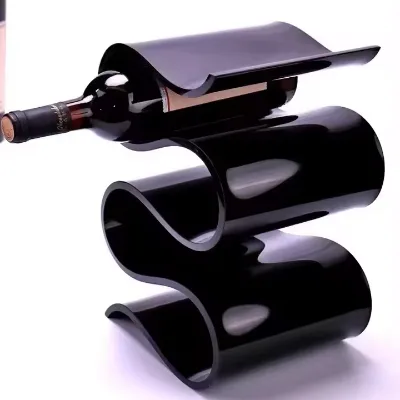 Black Creative Different-shape Red Wine Rack Acrylic Wine Display Stand